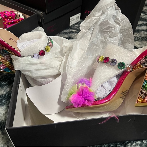 Betsey Johnson Multi-Color Mules - Picture 3 of 4